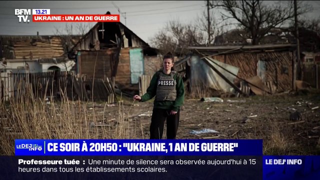 On prend un gilet pare-balles, un casque, une trousse de sécurité, un masque à gaz : les reporters de BFMTV racontent un an de guerre en Ukraine