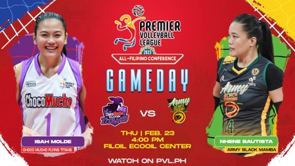 GAME 1 FEB 23, 2023 | CHOCO MUCHO FLYING TITANS vs ARMY-BLACK MAMBA LADY TROOPERS  | ALL-FILIPINO CONFERENCE