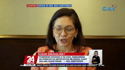 Puwedeng kasuhan si DA Usec. Panganiban na pumayag sa importasyon ng asukal kahit walang sugar order -- Sen. Hontiveros | 24 Oras