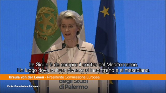 Von der Leyen La Sicilia deve sentirsi al centro dell'Europa