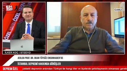 Jeolog Prof. Dr. Okan Tüysüz: Beklenen İstanbul depremi Kumburgaz açıklarında olacak