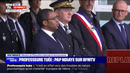 Professeure tuée: "Hier comme aujourd'hui, c'est le temps du recueillement", déclare Pap Ndiaye