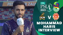 Mohammad Haris Interview | Peshawar Zalmi vs Islamabad United | Match 12 | HBL PSL 8 | MI2T