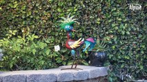 Alpine Corporation MZP390 Glossy Rooster Statue Outdoor Garden, Patio, Deck, Porch-Yard Art Decoration, 7 L x 16 W x 19 H, Multicolor Patio, Lawn & Garden