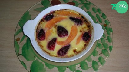 Gratin aux fraises et au melon
