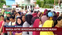 Operasi Pasar Murah, Warga Indramayu Rela Desak-Desakan Antre Demi Paket Beras Murah