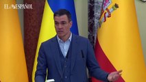 Pedro Sánchez en la comparecencia con Zelenski: 