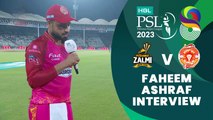 Faheem Ashraf Interview | Peshawar Zalmi vs Islamabad United | Match 12 | HBL PSL 8 | MI2T