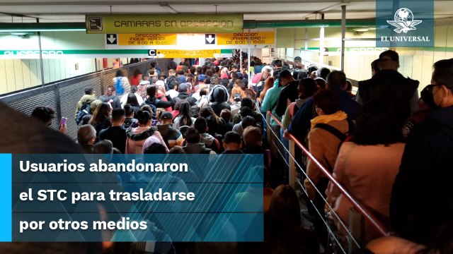 Metro reportó máxima afluencia en 5 líneas; usuarios abandonan estaciones por retrasos