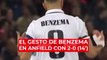 Los gestos de Benzema en Anfield que lo explican todo: el Real Madrid en Champions