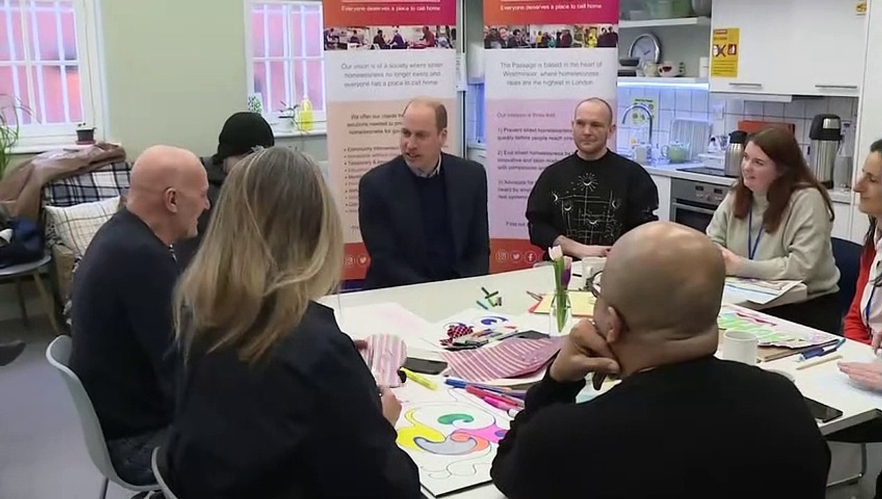 Prince compliments resident drawings at homelessness charity