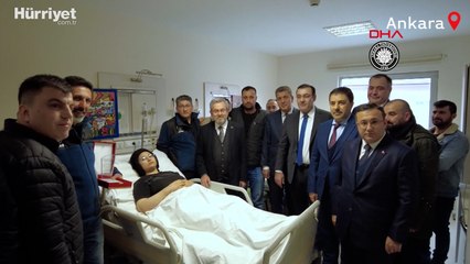 Madencilerden, Aleyna'ya 'geçmiş olsun' ziyareti