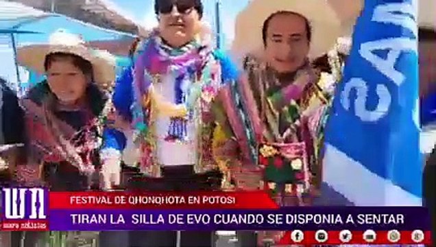 Desaire a Evo en acto del MAS: un dirigente boto la silla de Morales antes de que se sentará