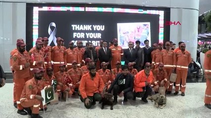 PAKİSTANLI 33 KİŞİLİK ARAMA KURTARMA EKİBİ TÖRENLE ÜLKELERİNE UĞURLANDI...