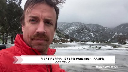 Blizzard warning issued in Southern California