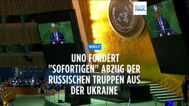 UN-Vollversammlung fordert sofortigen Abzug Russlands aus der Ukraine