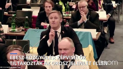 EBESZ-közgyűlés: képviselők tiltakoztak az orosz jelenlét ellen