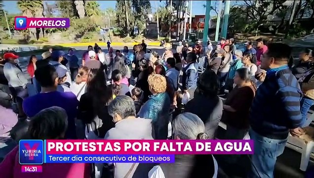 Continúan las protestas por la falta de agua en Cuernavaca