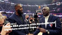Three NBA players with Jordan Brand signature sneaker lines