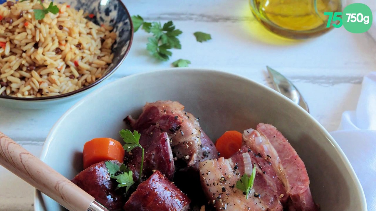 Petit salé riz & lentilles aux carottes