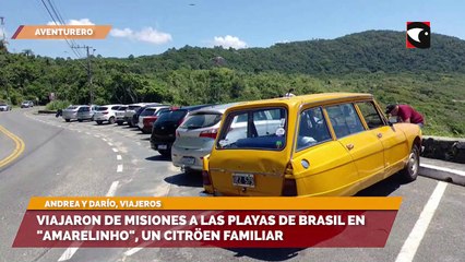 Viajaron de Misiones a las playas de Brasil en Amarelinho, un Citröen familiar
