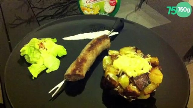 Gratin de pommes de terre et la saucisse de toulouse façon boursin cuisine