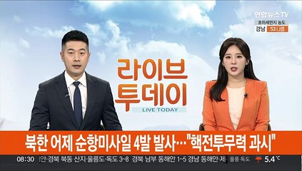 북한 어제 순항미사일 4발 발사…"핵전투무력 임전태세 과시"