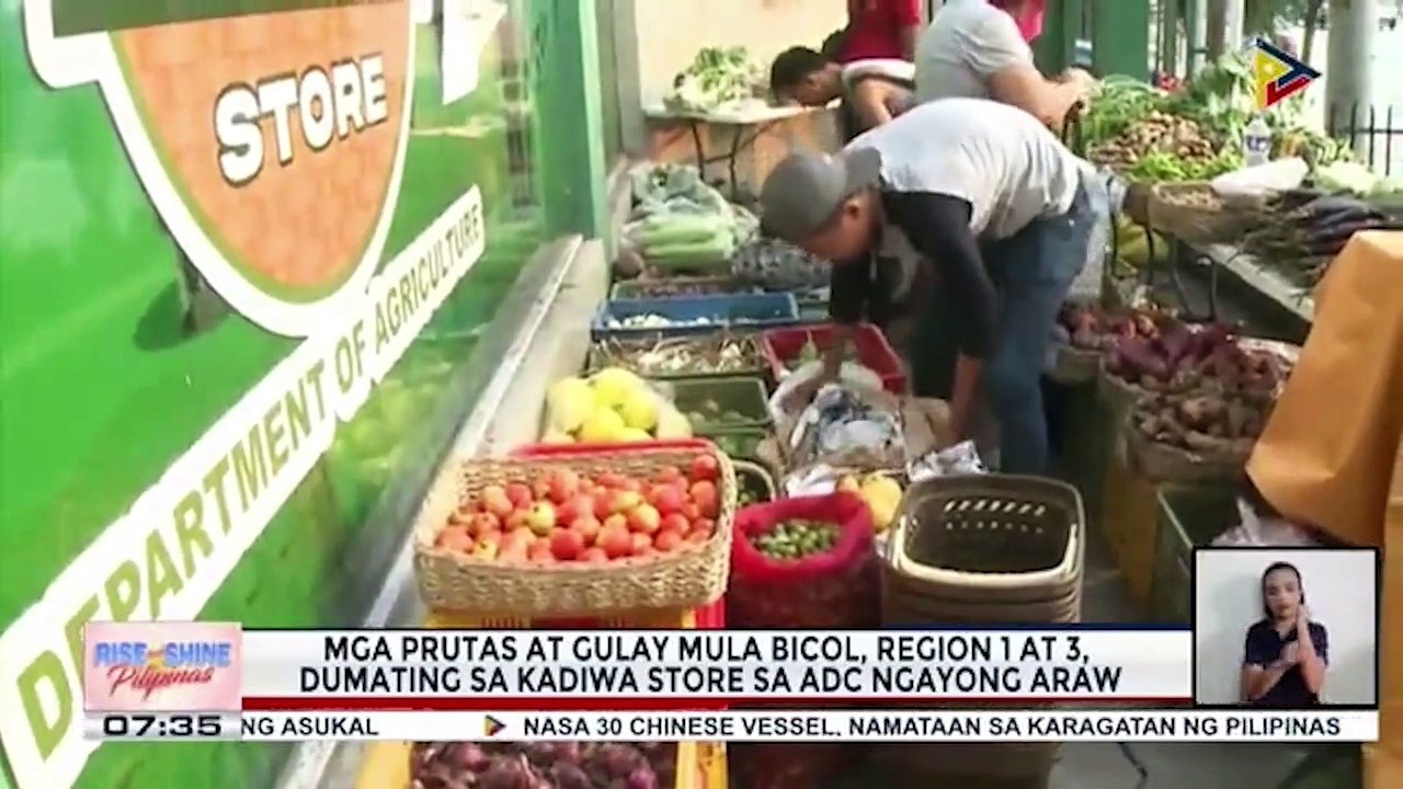 Mga prutas at gulay mula Bicol at Regions 1 at 3, dumating sa Kadiwa outlet sa ADC ngayong araw