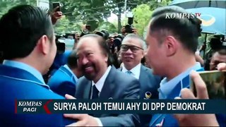 Berpayung Biru, AHY Jemput Surya Paloh di Pertemuan Nasdem-Demokrat_ Bahas Koalisi