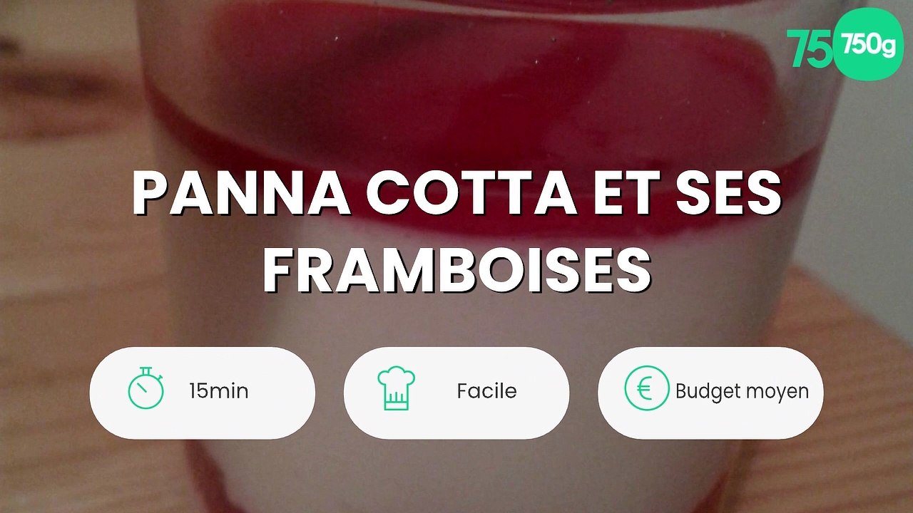 Panna cotta et ses framboises