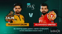 Peshawar Zalmi vs Islamabad United highlights