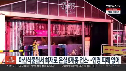 아산식물원서 화재로 온실 9개동 전소…인명 피해 없어