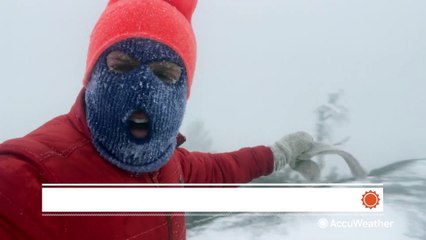 Storm chaser ventures through brutal blizzard conditions in California