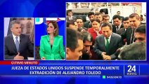 Alejandro Toledo menciona que no puede ser extraditado por violentas protestas en Perú