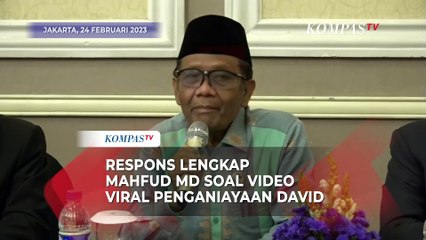 Respons Mahfud MD Soal Video Viral Penganiayaan David oleh Mario: Jahat Sekali!