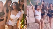TV Actress Krishna Mukherjee का White Bikini में Bachelorette Party Video Viral । Boldsky