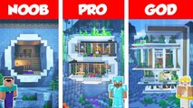 Minecraft NOOB vs PRO vs GOD UNDERWATER MODERN HOUSE BUILD CHALLENGE in Minecraft  Animation