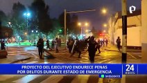 Gobierno propone incremento de penas para quienes generen disturbios y violencia durante protestas