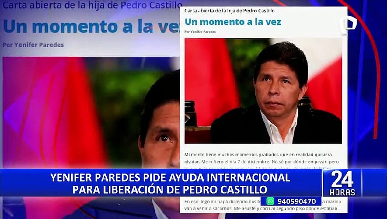 Eduardo Salhuana carta de Yenifer Paredes es parte de campaña de