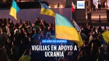 Vigilias de apoyo a Ucrania en el primer aniversario de la invasión de Rusia