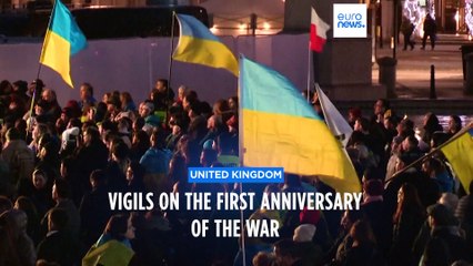 'They need our help': Vigils around the world as people rally for Ukraine on war anniversary