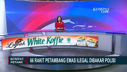 Polisi Bakar 66 Rakit Petambang Emas Ilegal di Riau, Pelaku Kabur!