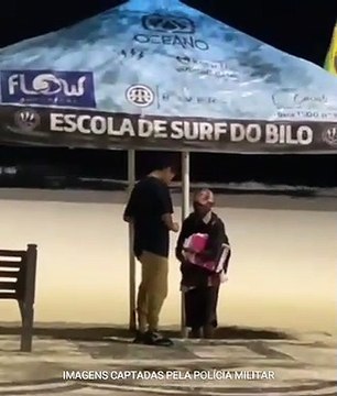 Ação de traficantes é flagrada na Praia Central de Balneário Camboriú