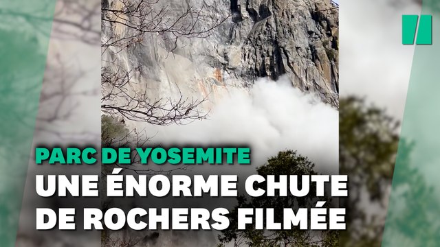 Au parc de Yosemite, une énorme chute de rochers filmée par des visiteurs