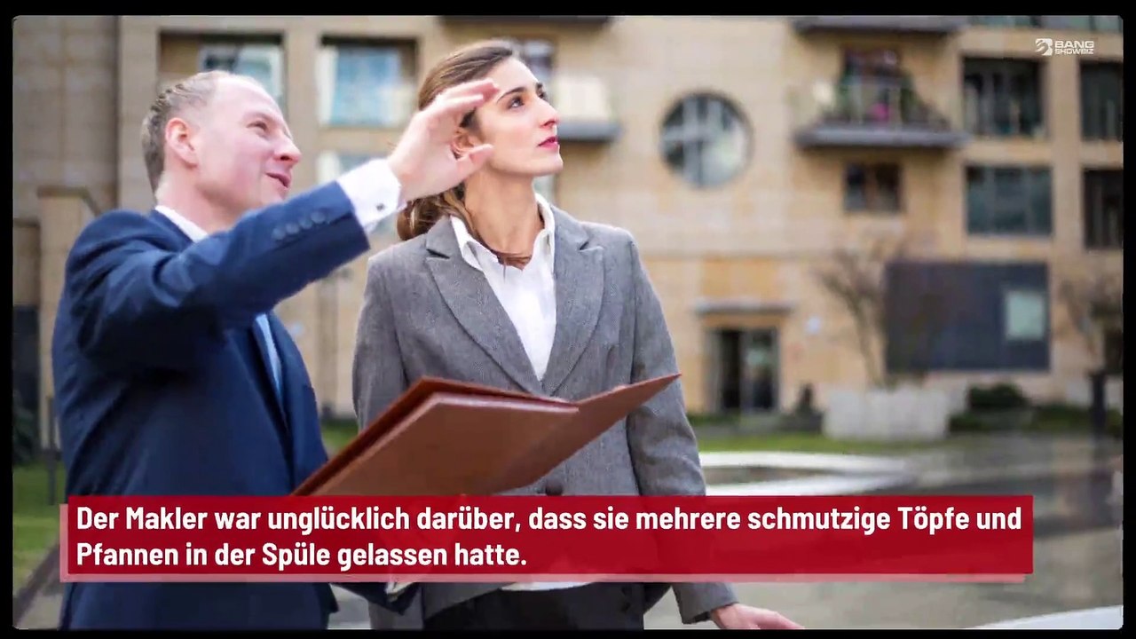 Immobilienmakler bittet Vermieterin, vor der Besichtigung abzuspülen