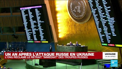 Vote à l'ONU : les pays qui ont voté contre le retrait des troupes russes en Ukraine