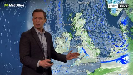 Met Office Afternoon Weather Forecast 24/02/23 - Brighter spells, some light showers