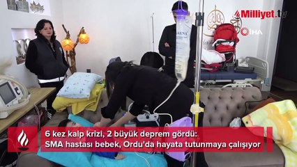 SMA hastası bebek, Ordu'da hayata tutunmaya çalışıyor
