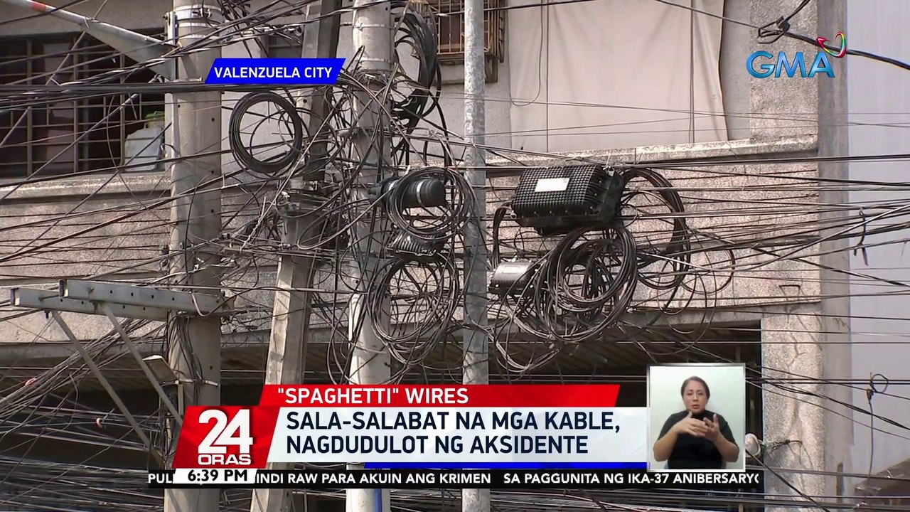 Sala-salabat na mga kable, nagdudulot ng aksidente | 24 Oras