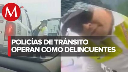 Agente de tránsito golpea y revienta los vidrios de vehículo en Nuevo Laredo